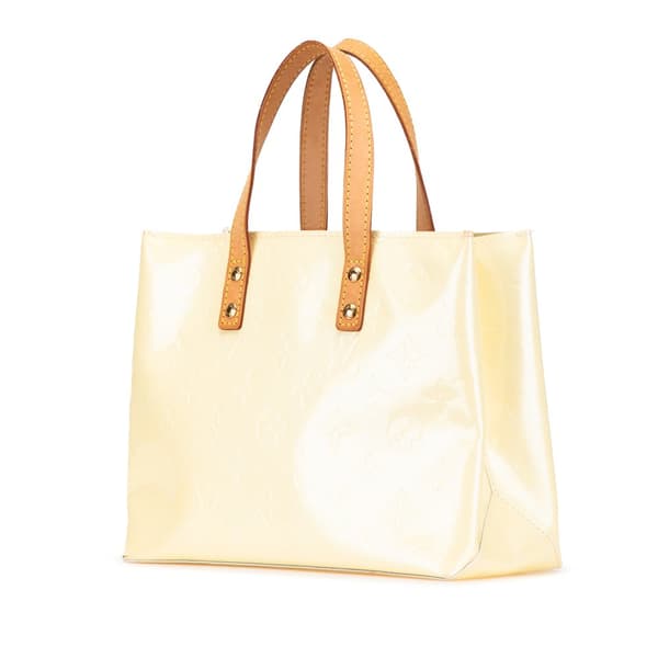 Pre-owned Louis Vuitton Monogram Vernis Reade PM Yellow
