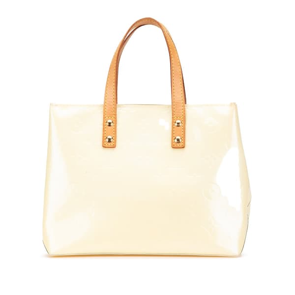 Pre-owned Louis Vuitton Monogram Vernis Reade PM Yellow