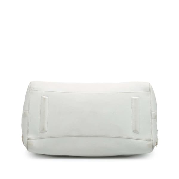 Pre-owned Givenchy Large Leather Antigona Satchel White