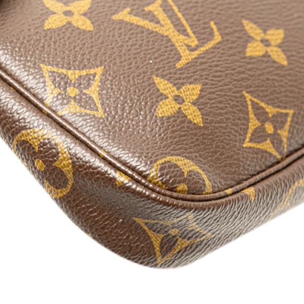 Pre-owned Louis Vuitton Monogram Mini Pochette Accessoires Brown