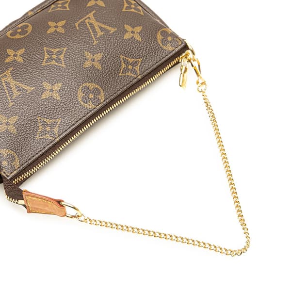 Pre-owned Louis Vuitton Monogram Mini Pochette Accessoires Brown