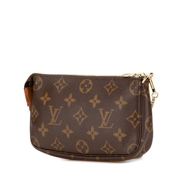 Pre-owned Louis Vuitton Monogram Mini Pochette Accessoires Brown