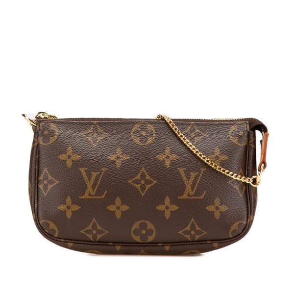 Pre-owned Louis Vuitton Monogram Mini Pochette Accessoires Brown