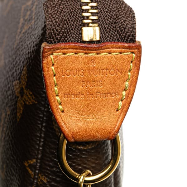 Pre-owned Louis Vuitton Monogram Mini Pochette Accessoires Brown