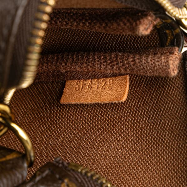 Pre-owned Louis Vuitton Monogram Mini Pochette Accessoires Brown