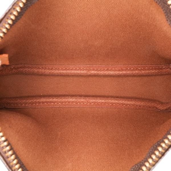 Pre-owned Louis Vuitton Monogram Mini Pochette Accessoires Brown