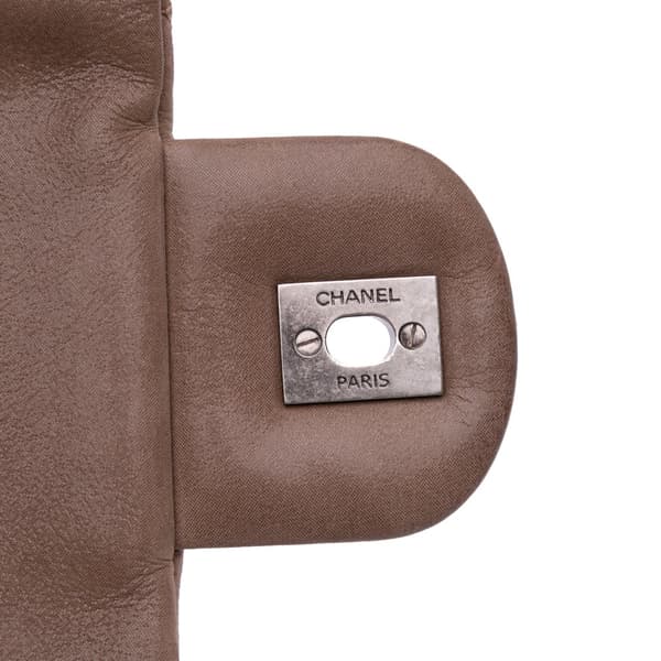 Pre-owned Chanel Jumbo Iridescent Calfskin In The Mix Flap Brown