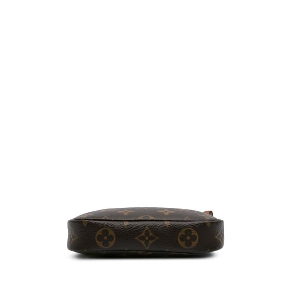Pre-owned Louis Vuitton Monogram Mini Pochette Accessoires Brown