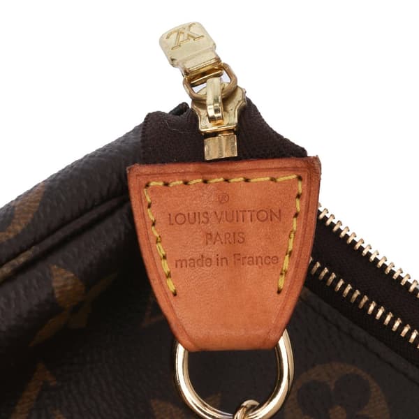 Pre-owned Louis Vuitton Monogram Mini Pochette Accessoires Brown