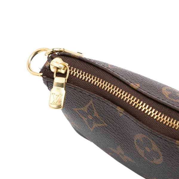 Pre-owned Louis Vuitton Monogram Mini Pochette Accessoires Brown
