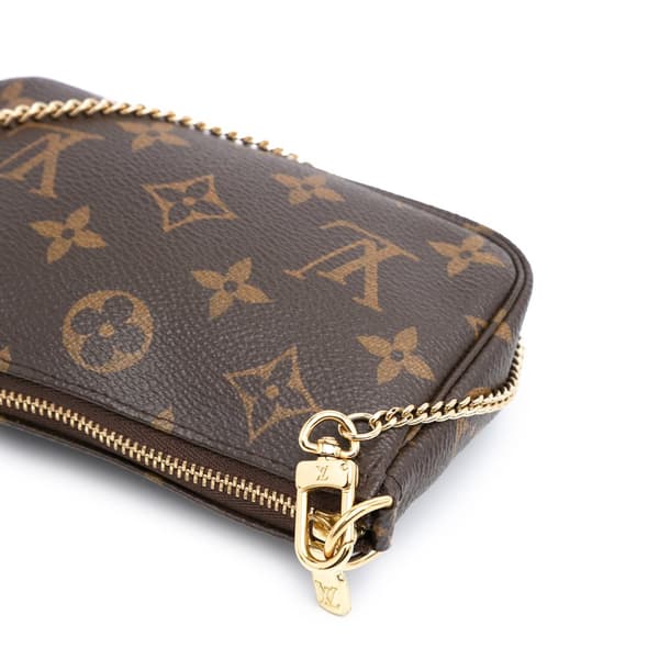 Pre-owned Louis Vuitton Monogram Mini Pochette Accessoires Brown