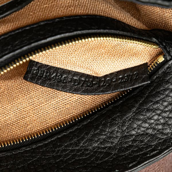 Pre-owned Fendi Mini Bicolor Leather Selleria Linda Black