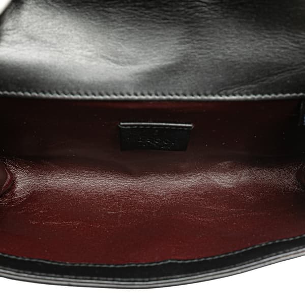 Pre-owned Gucci Mini Leather Zumi Satchel Black