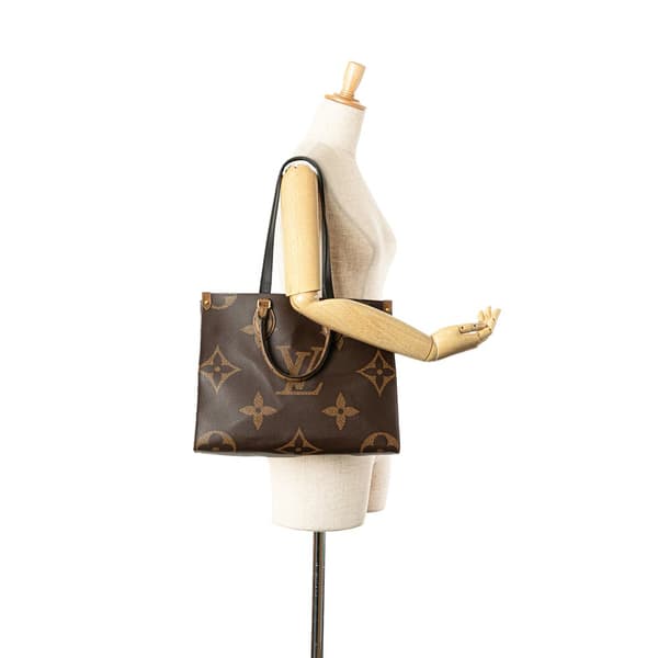 Pre-owned Louis Vuitton Monogram Giant OnTheGo MM Brown
