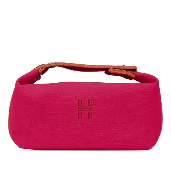 Pre-owned Hermès Small Toile Bride A Brac Pink