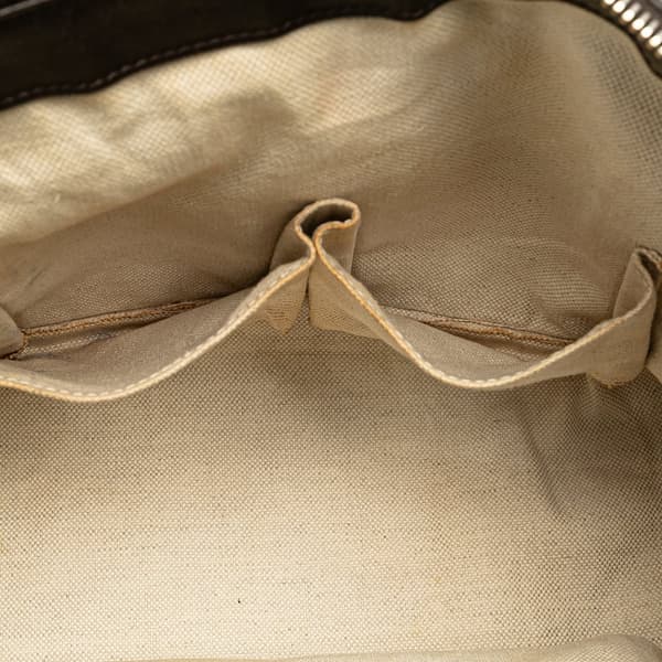 Pre-owned Gucci GG Canvas Web Satchel Brown