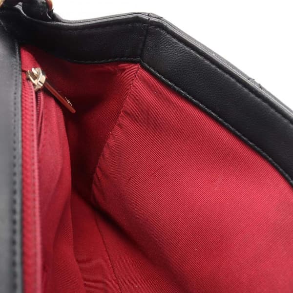 Pre-owned Chanel Medium Lambskin In The Loop Flap Black