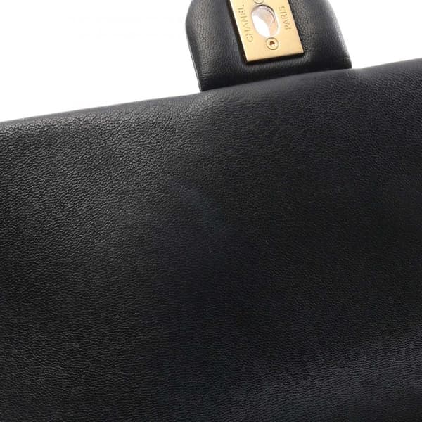 Pre-owned Chanel Medium Lambskin In The Loop Flap Black