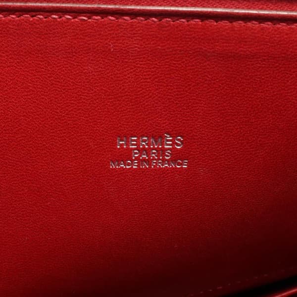 Pre-owned Hermès Fjord Bolide 35 Red