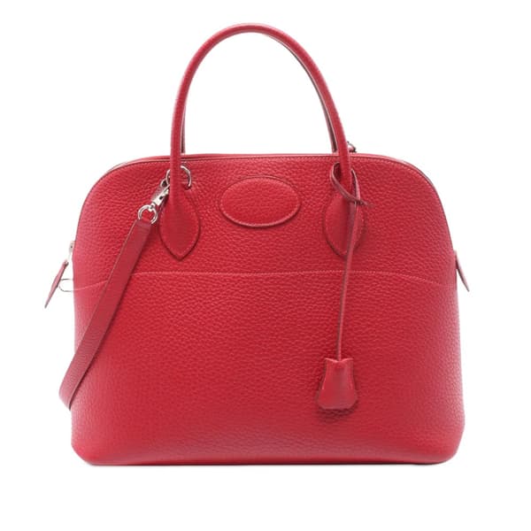 Pre-owned Hermès Fjord Bolide 35 Red