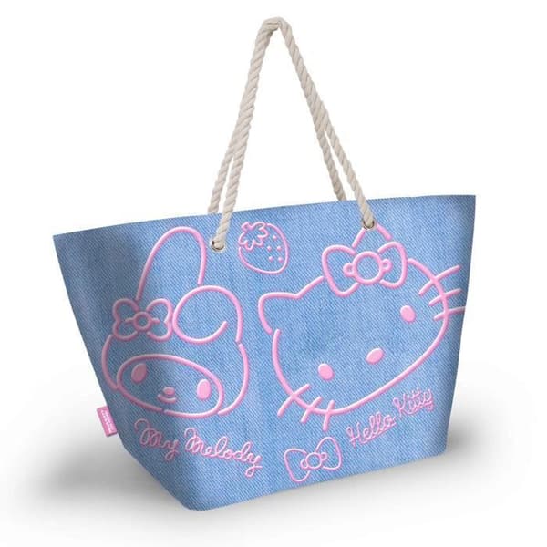 Solsäck Strand - Hello Kitty Denim - Blå - One Size