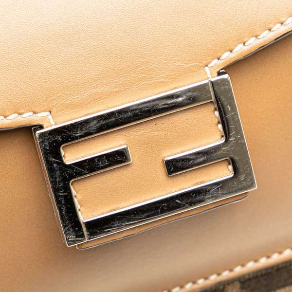 Pre-owned Fendi Zucca Canvas Soft Trunk Satchel Brown