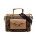 Miniatyrbillede 1 af 10: Pre-owned Fendi Zucca Canvas Soft Trunk Satchel Brown