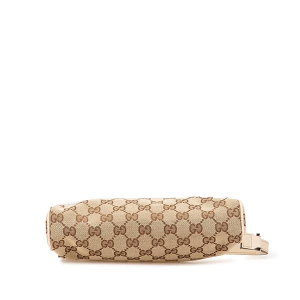 Pre-owned Gucci GG Canvas Abbey D Ring Pochette Brown