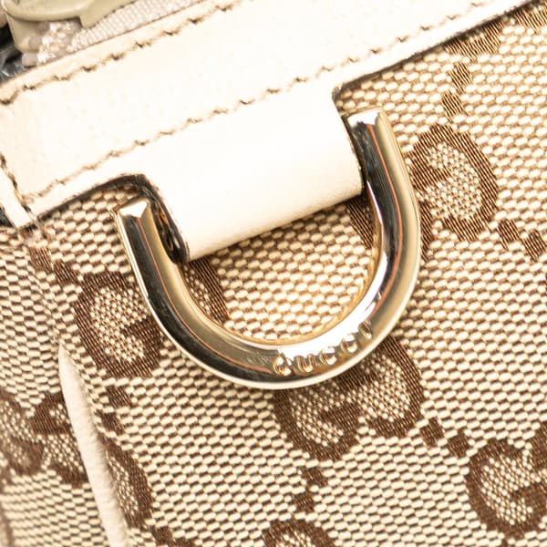 Pre-owned Gucci GG Canvas Abbey D Ring Pochette Brown