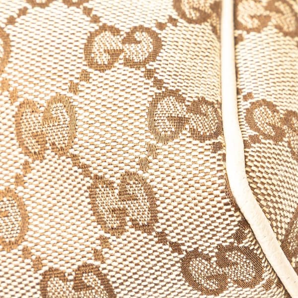 Pre-owned Gucci GG Canvas Abbey D Ring Pochette Brown