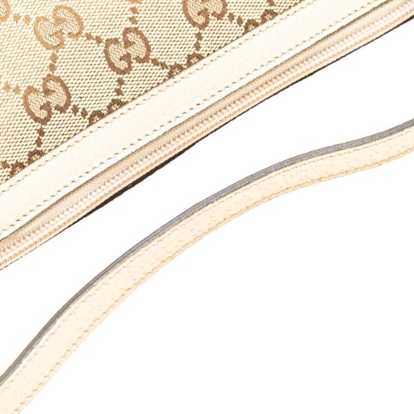 Pre-owned Gucci GG Canvas Abbey D Ring Pochette Brown