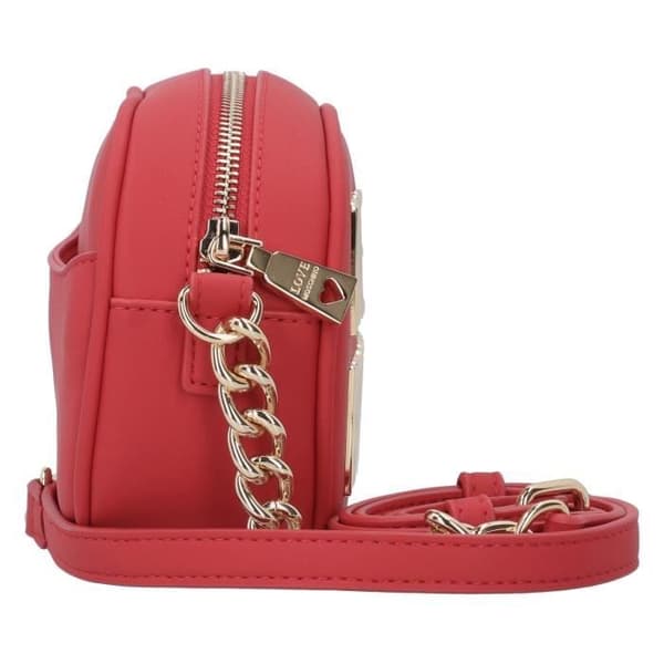 Sidosväska - Love Moschino - Bold Love Mini - 18 cm - Röd - Dragkedja