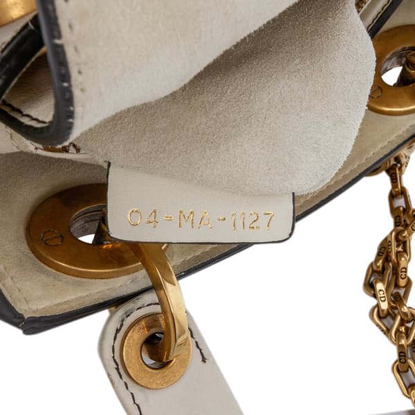 Pre-owned Dior Limited Edition Niki De Saint Phalle Mini Calfskin Dragon Lady Dior White