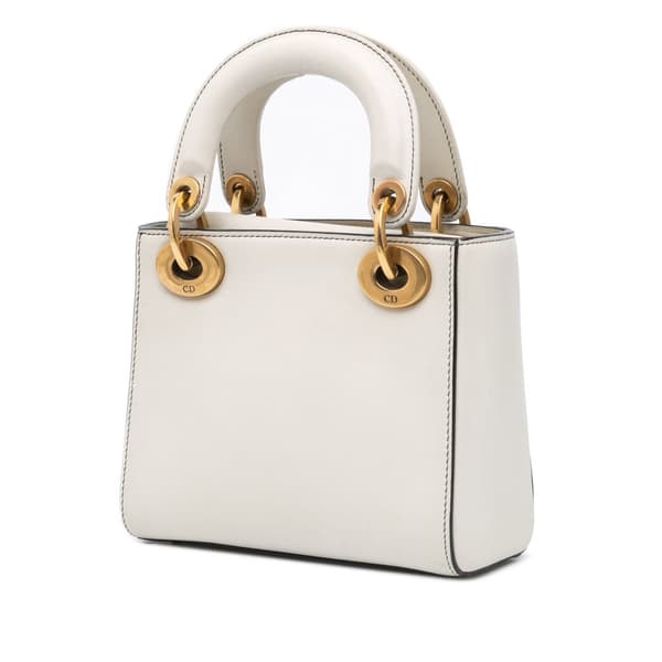 Pre-owned Dior Limited Edition Niki De Saint Phalle Mini Calfskin Dragon Lady Dior White