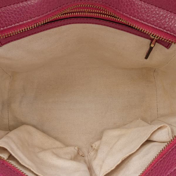 Pre-owned Gucci Mini Leather Swing Satchel Purple