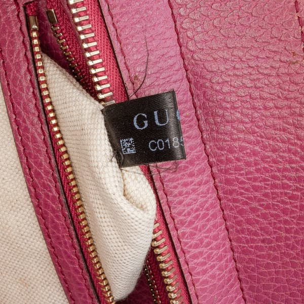 Pre-owned Gucci Mini Leather Swing Satchel Purple
