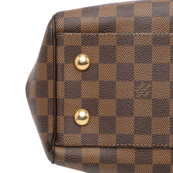 Pre-owned Louis Vuitton Damier Ebene Trevi PM Brown