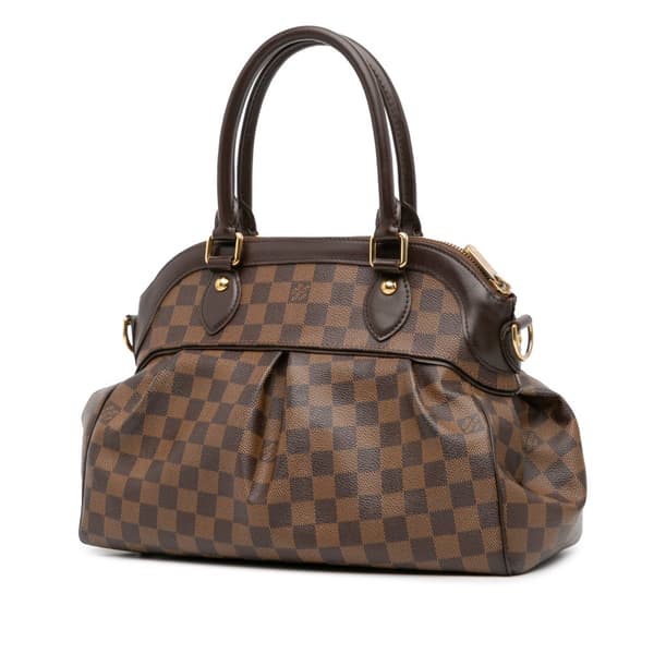 Pre-owned Louis Vuitton Damier Ebene Trevi PM Brown