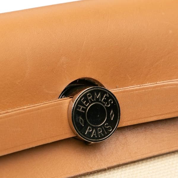 Pre-owned Hermès Toile Herbag Zip 31 Brown