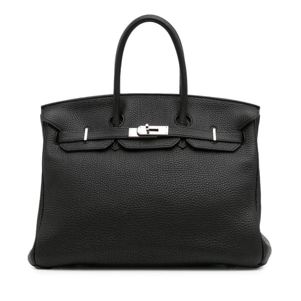 Pre-owned Hermès Togo Birkin Retourne 35 Black