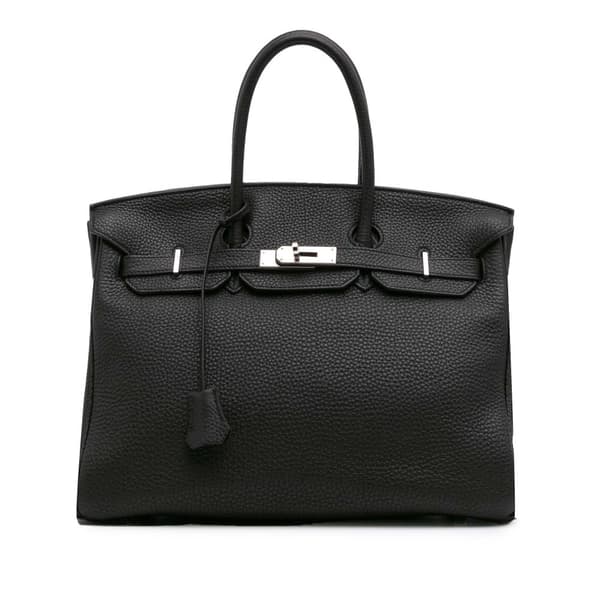 Pre-owned Hermès Togo Birkin Retourne 35 Black