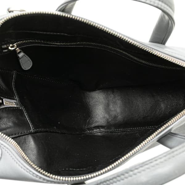 Pre-owned Balenciaga Medium Leather Triangle Duffle Bag Gray