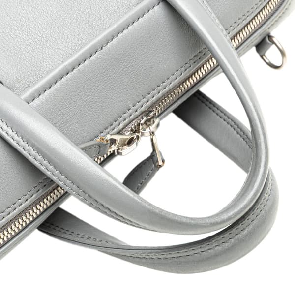 Pre-owned Balenciaga Medium Leather Triangle Duffle Bag Gray
