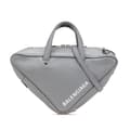 Miniatyrbilde 1 av 10: Pre-owned Balenciaga Medium Leather Triangle Duffle Bag Gray