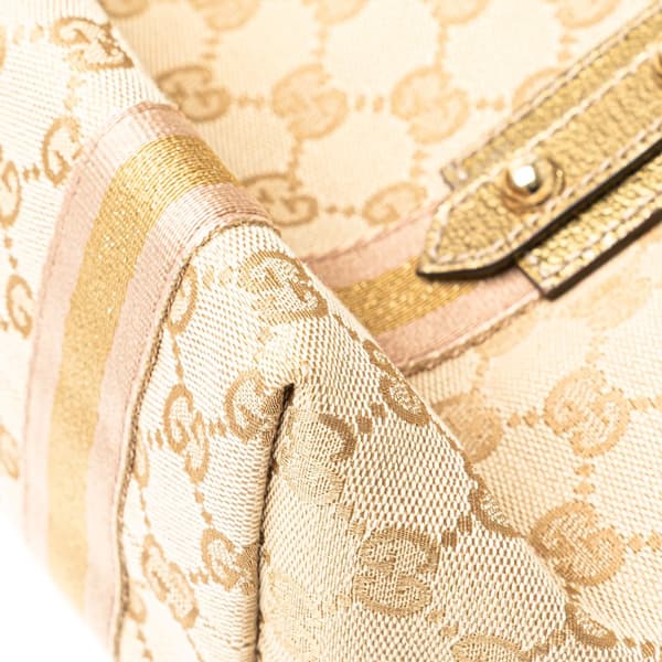 Pre-owned Gucci GG Canvas Jolicoeur Handbag Brown