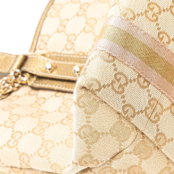 Pre-owned Gucci GG Canvas Jolicoeur Handbag Brown