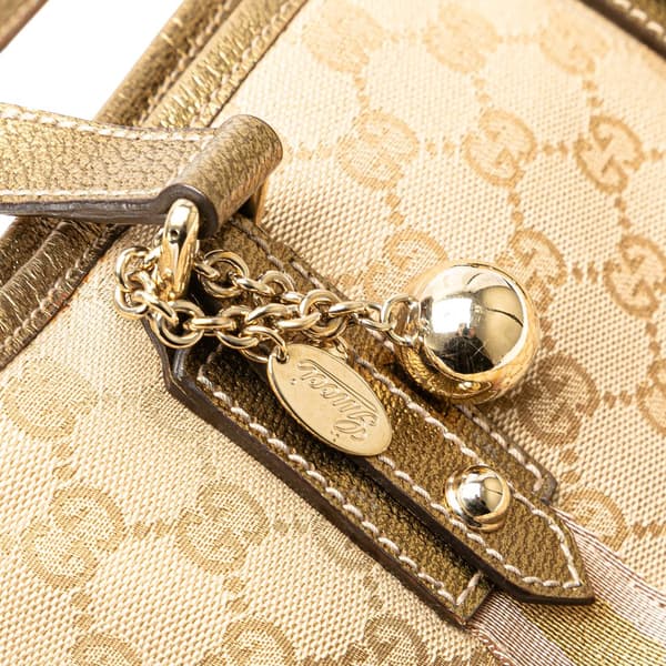 Pre-owned Gucci GG Canvas Jolicoeur Handbag Brown