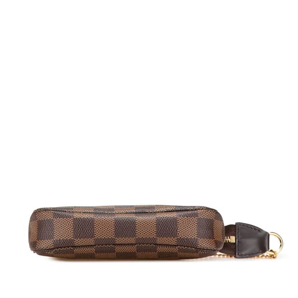 Pre-owned Louis Vuitton Damier Ebene Mini Pochette Accessoires Brown