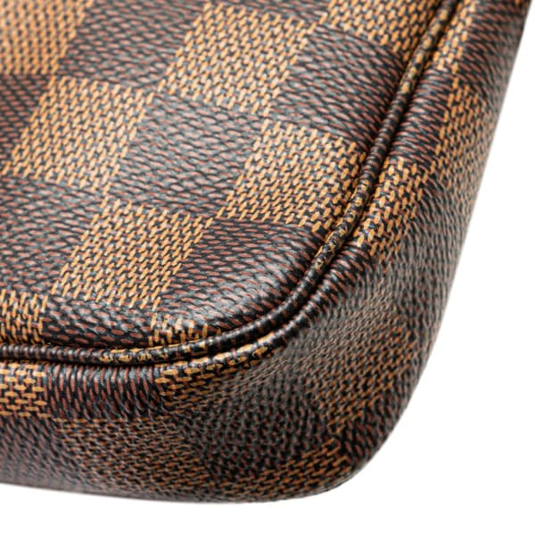 Pre-owned Louis Vuitton Damier Ebene Mini Pochette Accessoires Brown