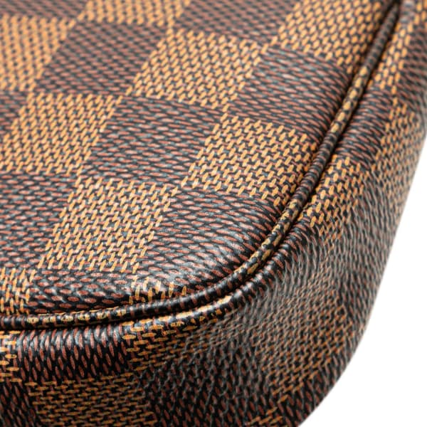 Pre-owned Louis Vuitton Damier Ebene Mini Pochette Accessoires Brown